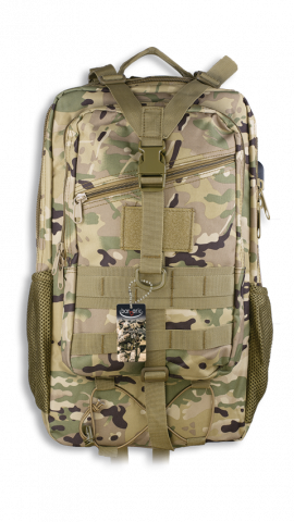 Mochila tactica Camo Pixel conector Usb