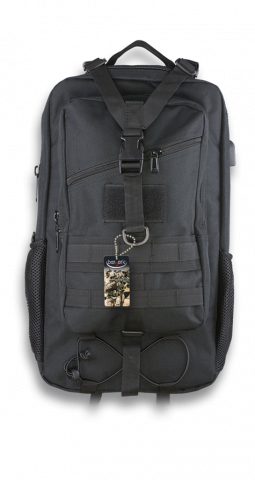 Mochila tactica Negra conector Usb