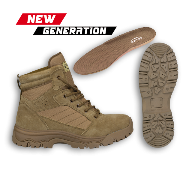 Bota Barbaric 8" COYOTE piso compuesto.