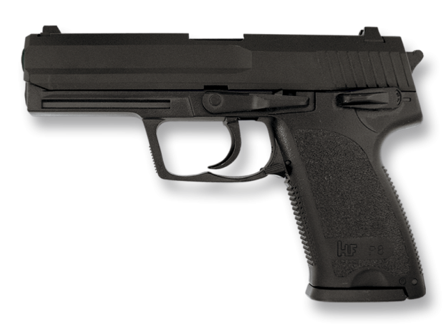 Pistola AIRSOFT. Pesada. Negra. HFC