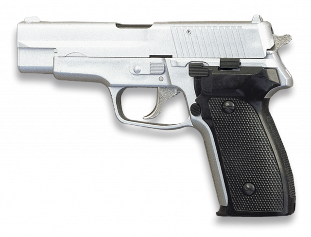 Pistola AIRSOFT. Pesada. Blanca. HFC