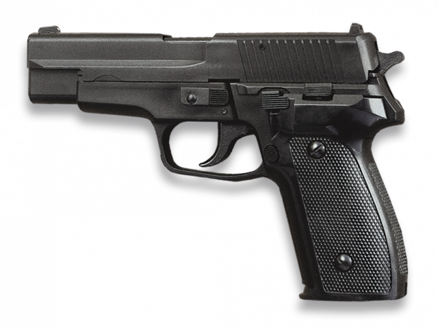 Pistola AIRSOFT. Pesada. Negra. HFC