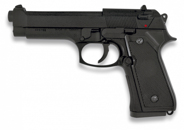 Pistola AIRSOFT. Pesada. Negra. HFC