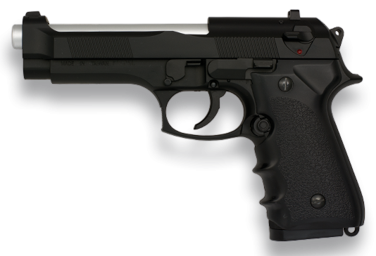Pistola AIRSOFT. Pesada. Negra. HFC