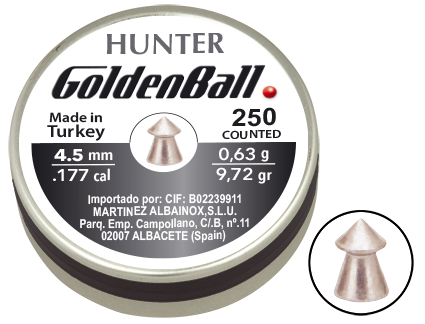 balines de plomo GoldenBall Hunter 4.5mm