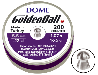 balines de plomo GoldenBall Dome 5.5 mm
