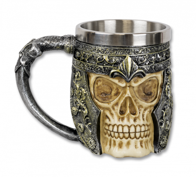 taza decoración calavera 12 cm