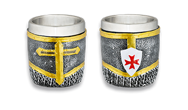 Vaso chupito resina Templario Cota Malla