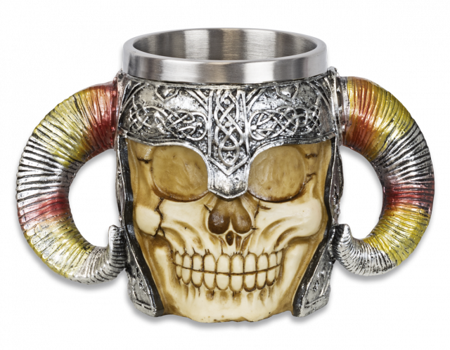 taza resina calavera