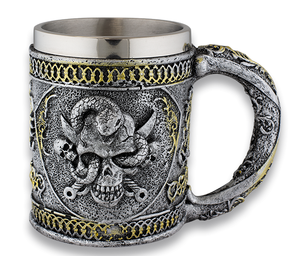 taza resina Calavera - Serpiente