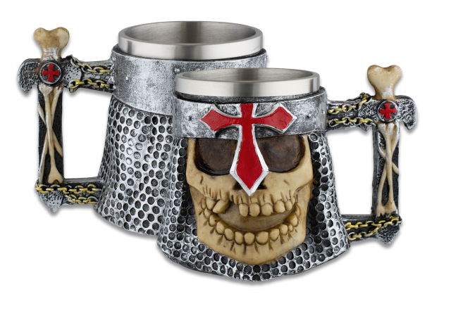 taza Tole10 calavera cruz templaria