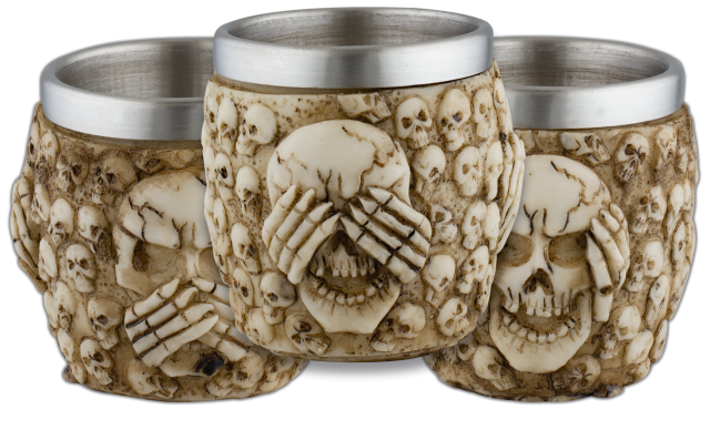 vaso chupito Tole10 3 calaveras