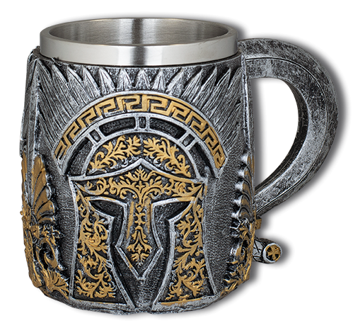 Taza resina casco armadura