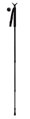 Bastón caza. 3 tramos. Negro 1.85m