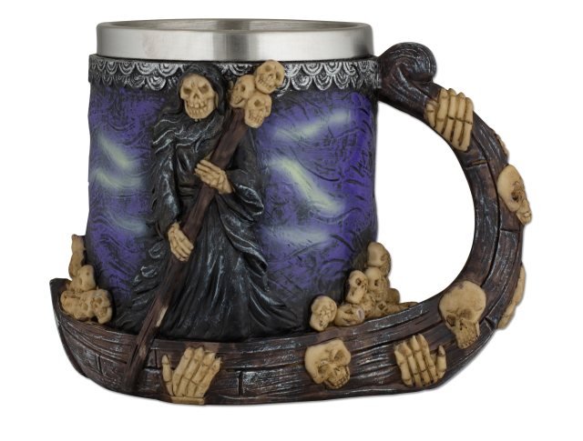 Taza resina ornamento Muerte Tole10