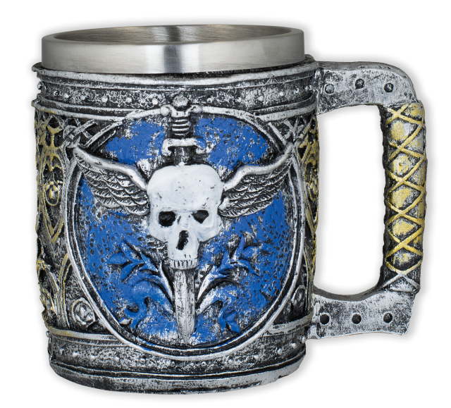 Taza resina ornamento Calavera Alada To