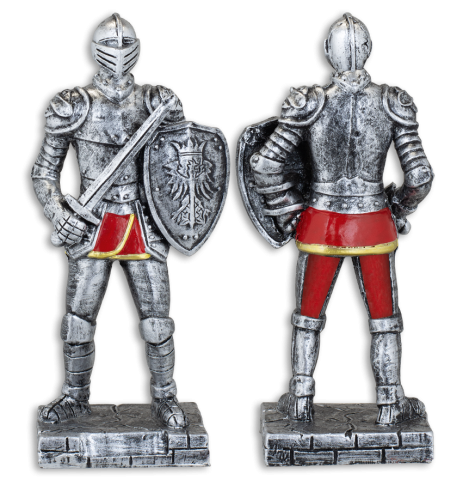 Figura Resina Armadura con espada 12.5 c