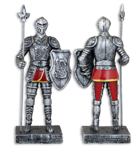 Figura Resina Armadura con lanza 12 cm