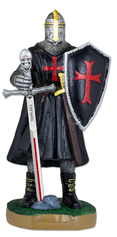 Expositor Templario negro Resina, espada