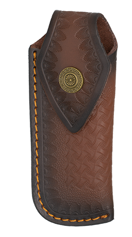 Funda de Piel Marrón para Navajas 14 cm